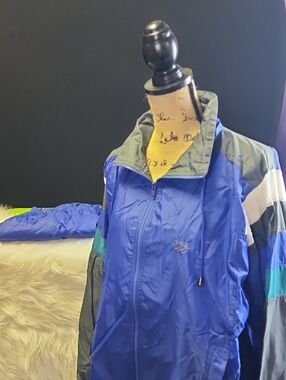 Vintage JC Penny USA  Blue Windbreaker Jacket and Pant B3